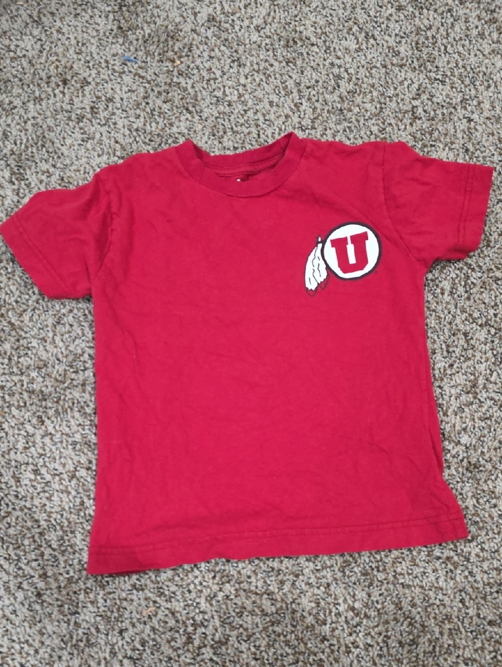 adidas Red Short Sleeve Tee with White 'U' Patch